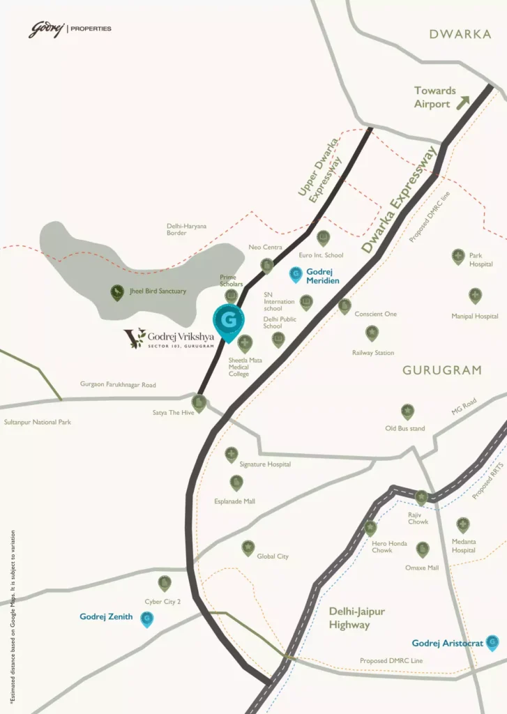 Godrej Vrikshya 103 Location Plan